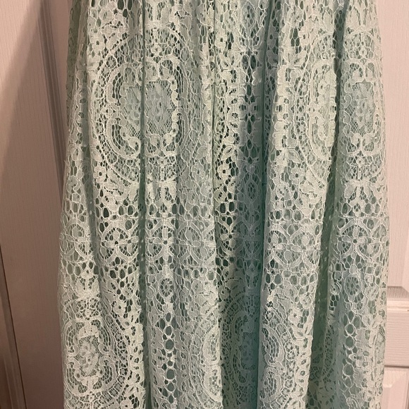 NWT ASOS Mint Green Beautiful Paisley Lace Formal Dress Sz 8 Bridesmaid Prom - Picture 3 of 11
